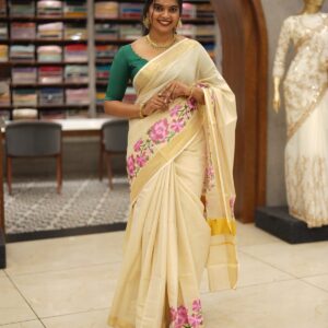Tissue Thread Work Set Saree M1464