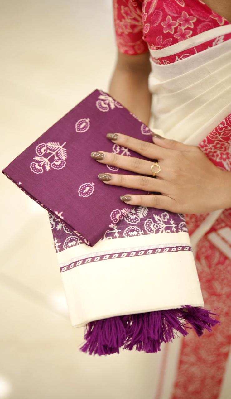 Floral Set Mundu M1468 - Image 3