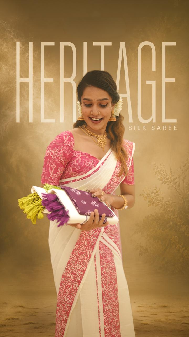 Floral Set Mundu M1468