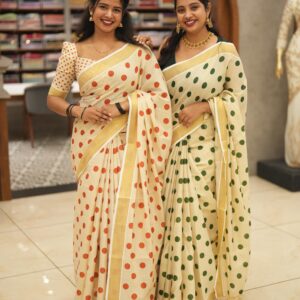Trending Tissue Polka Set Saree M1470