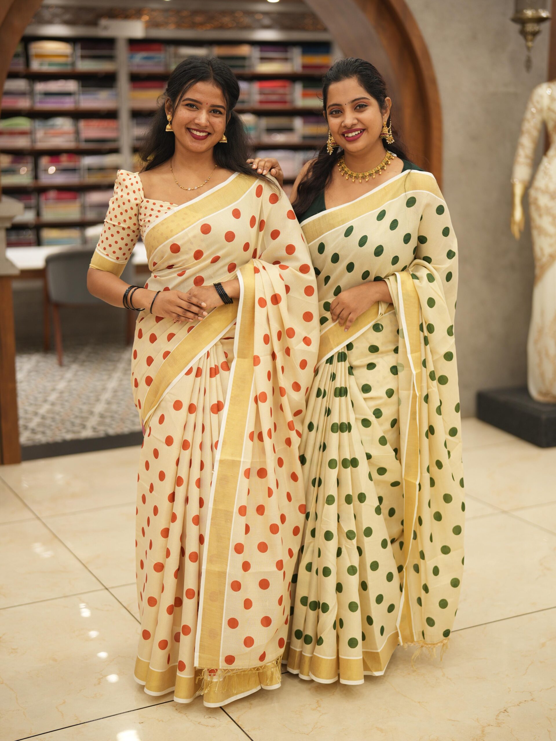Trending Tissue Polka Set Saree M1470