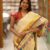 Blue With Rose Saree