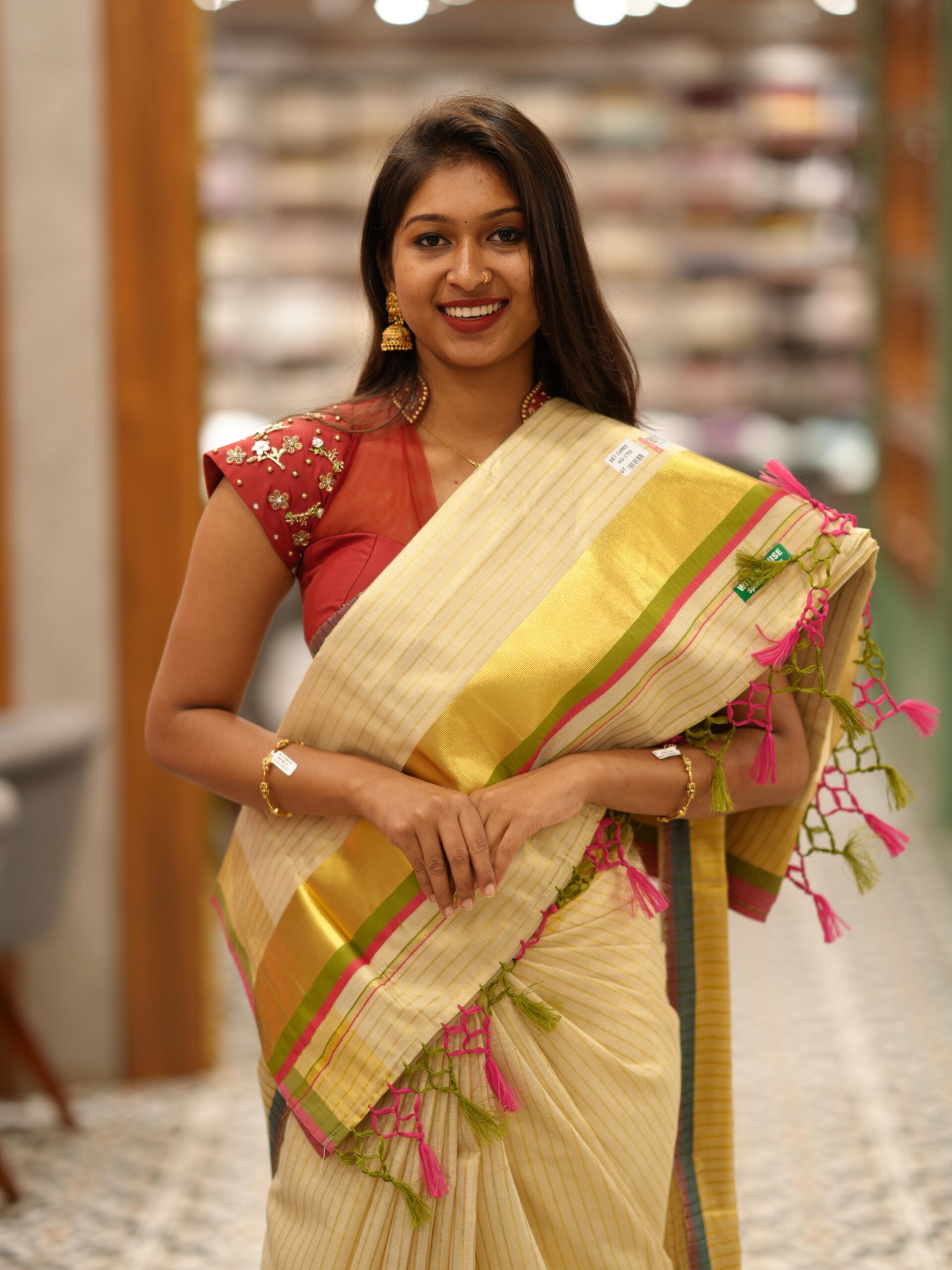 Kerala Set Saree M1477 - Image 3