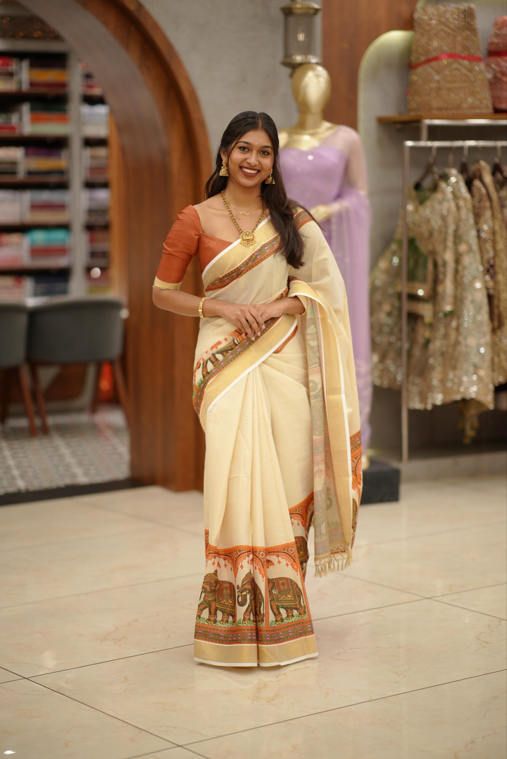 Tissue Set Saree M1481 - Image 4