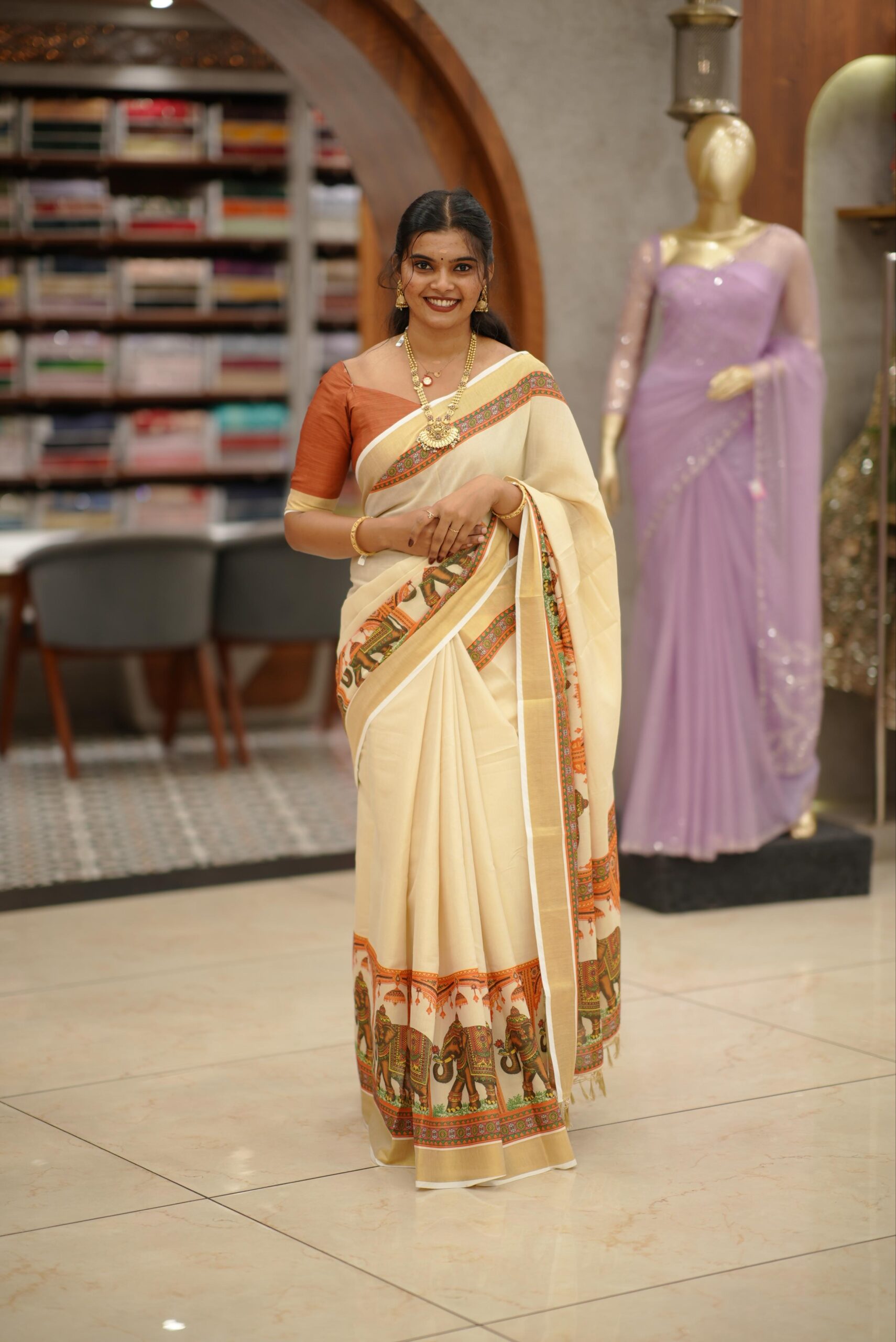 Tissue Set Saree M1481 - Image 3