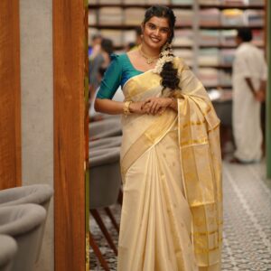 Tissue Fabric Set Saree M1486