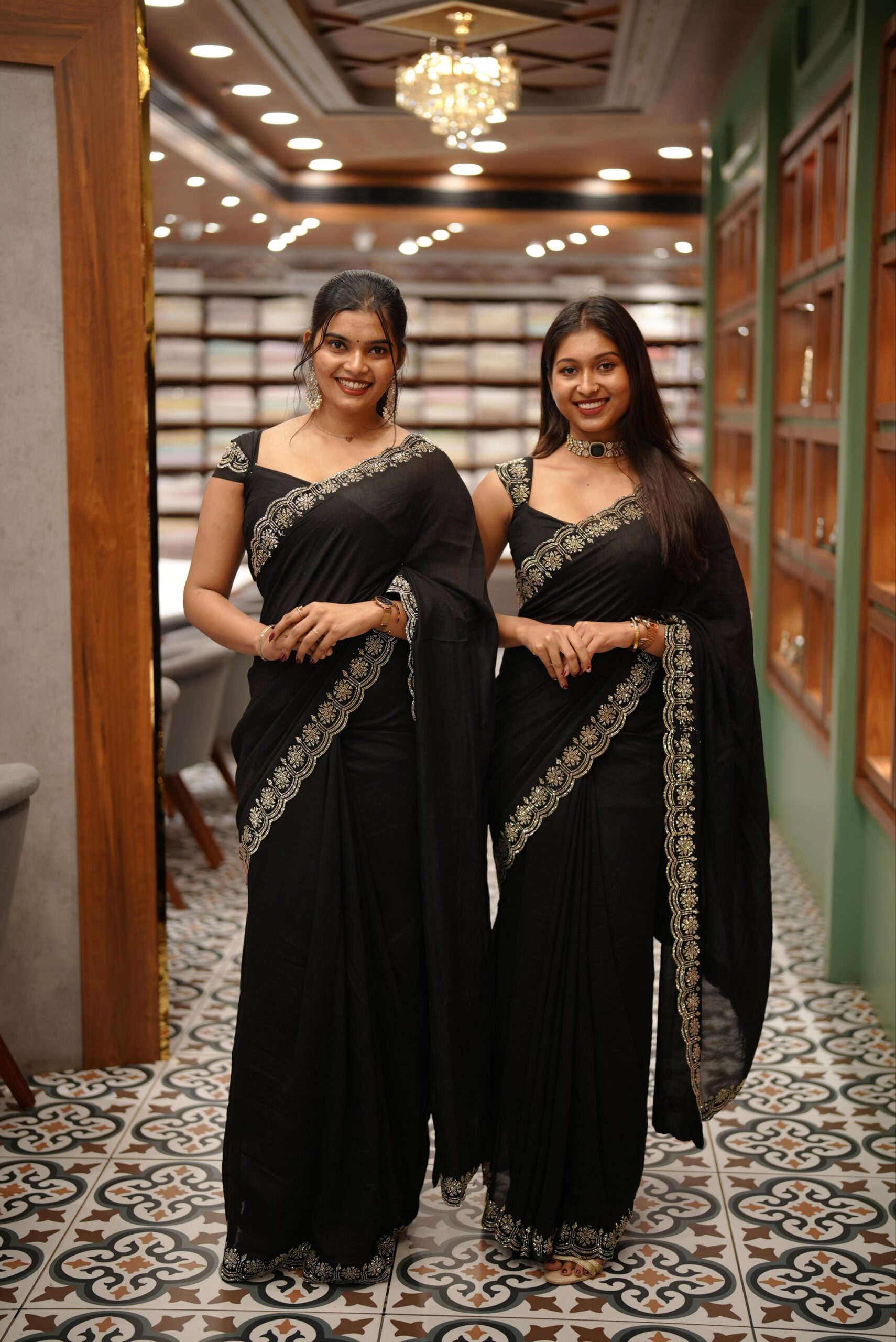 Black Fancy Saree M1502