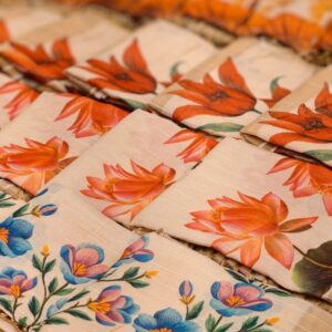 PREMIUM TISSUE PRINTED SAREES M1512