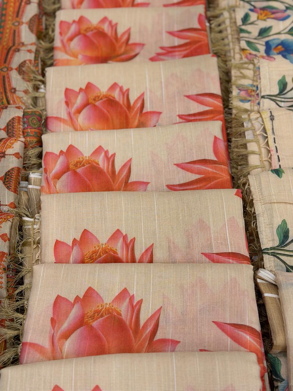 PREMIUM TISSUE PRINTED SAREES M1512 - Image 8