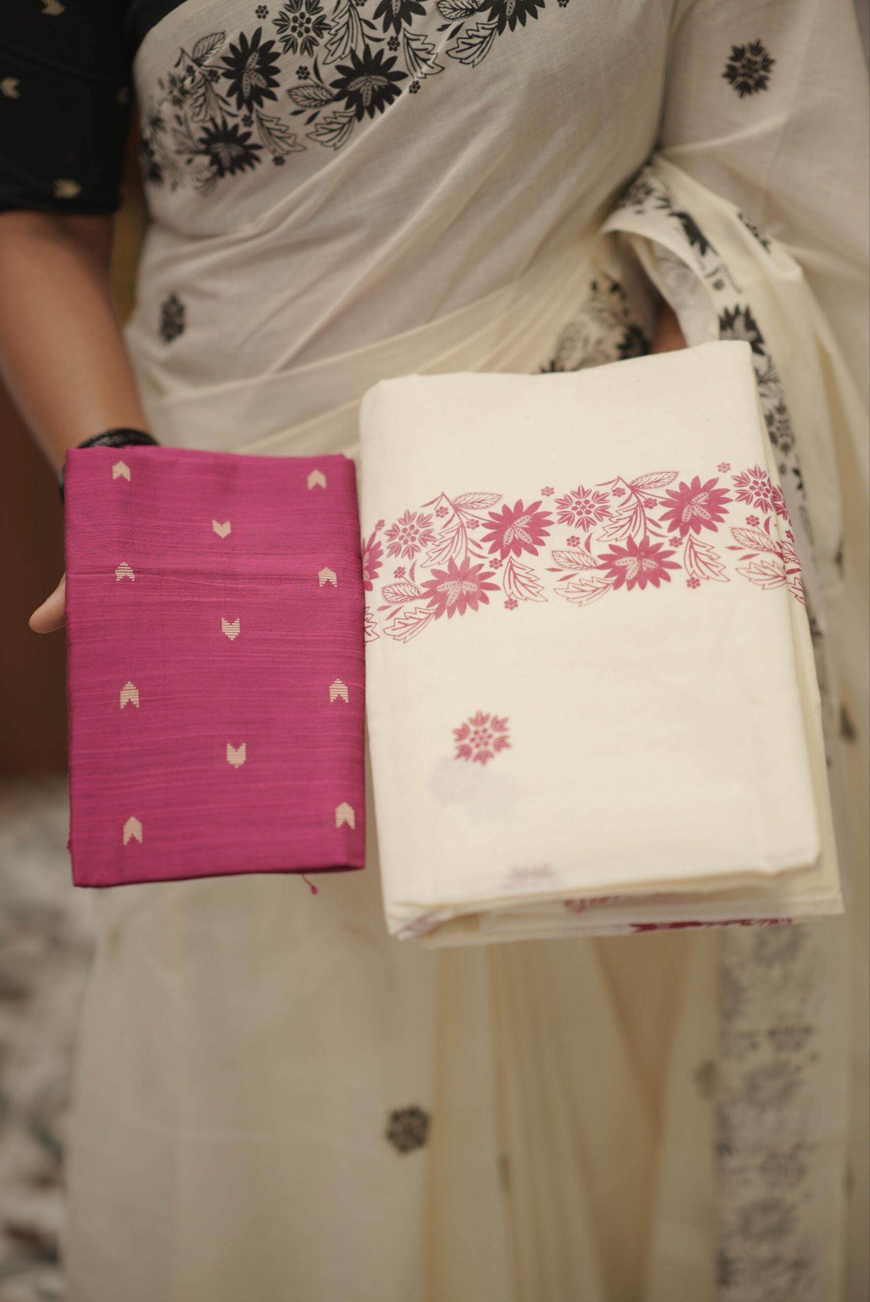 Raw Cotton Onam Set Saree M1521 - Image 6