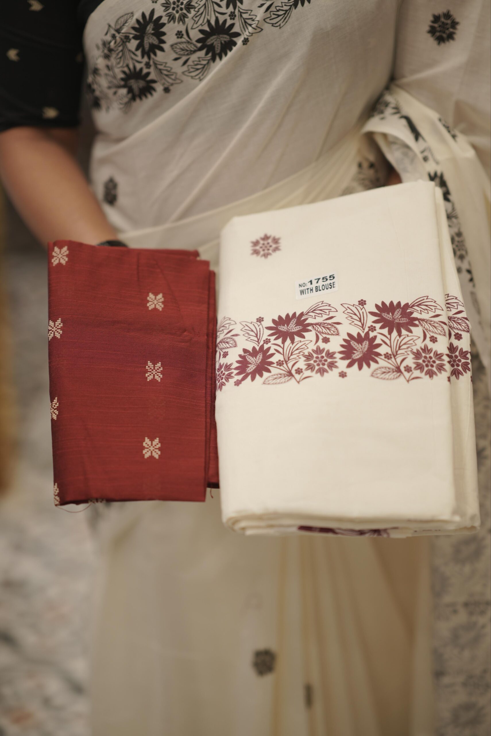 Raw Cotton Onam Set Saree M1521 - Image 4