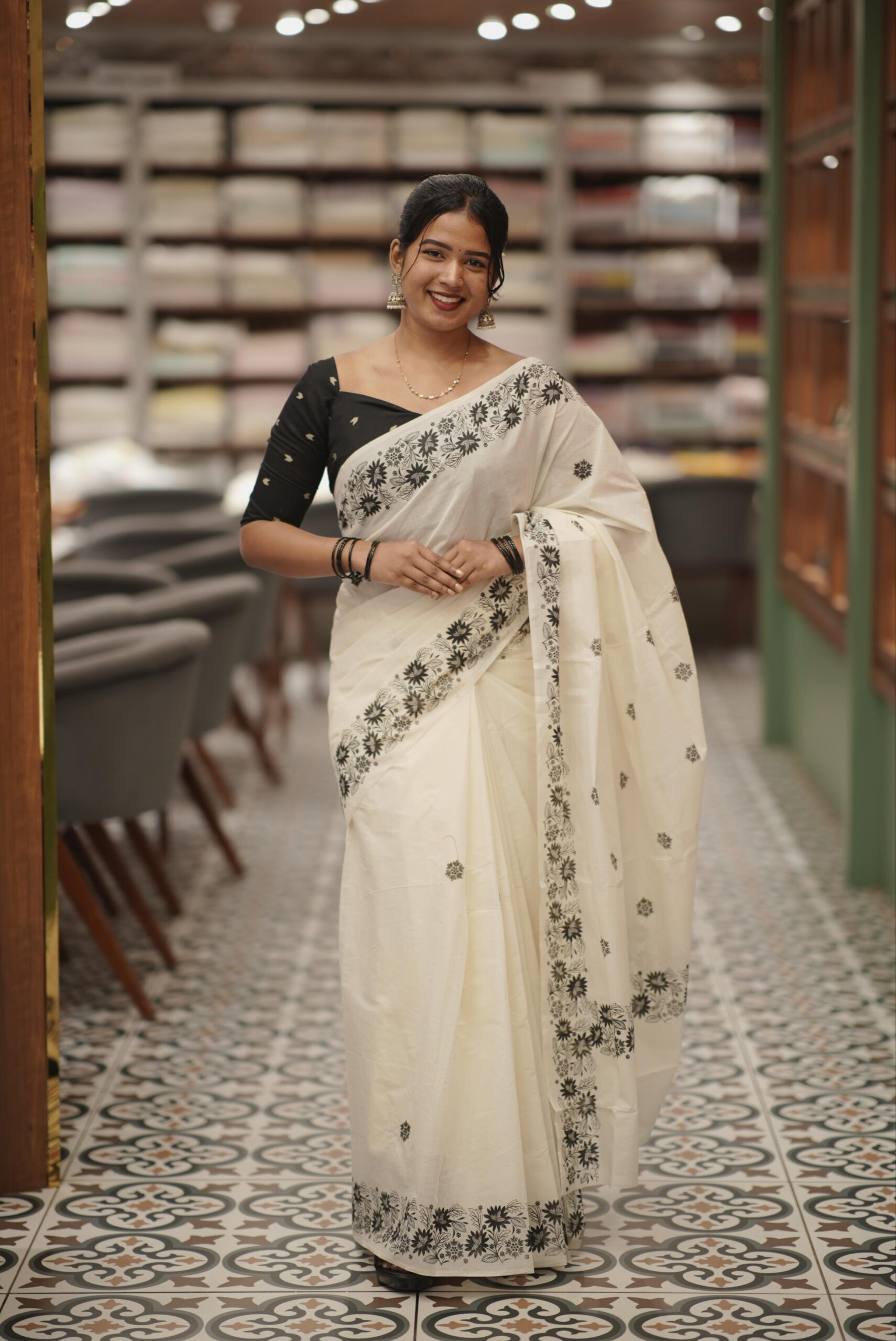 Raw Cotton Onam Set Saree M1521
