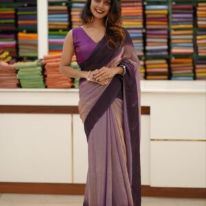 Velvet Organza Saree M1535