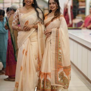 Semi Jute Set Saree M1542