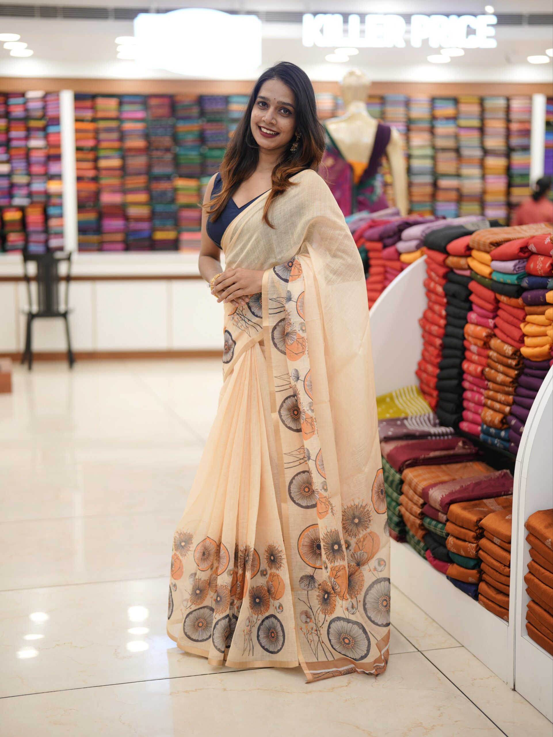 Semi Jute Onam Saree M1553