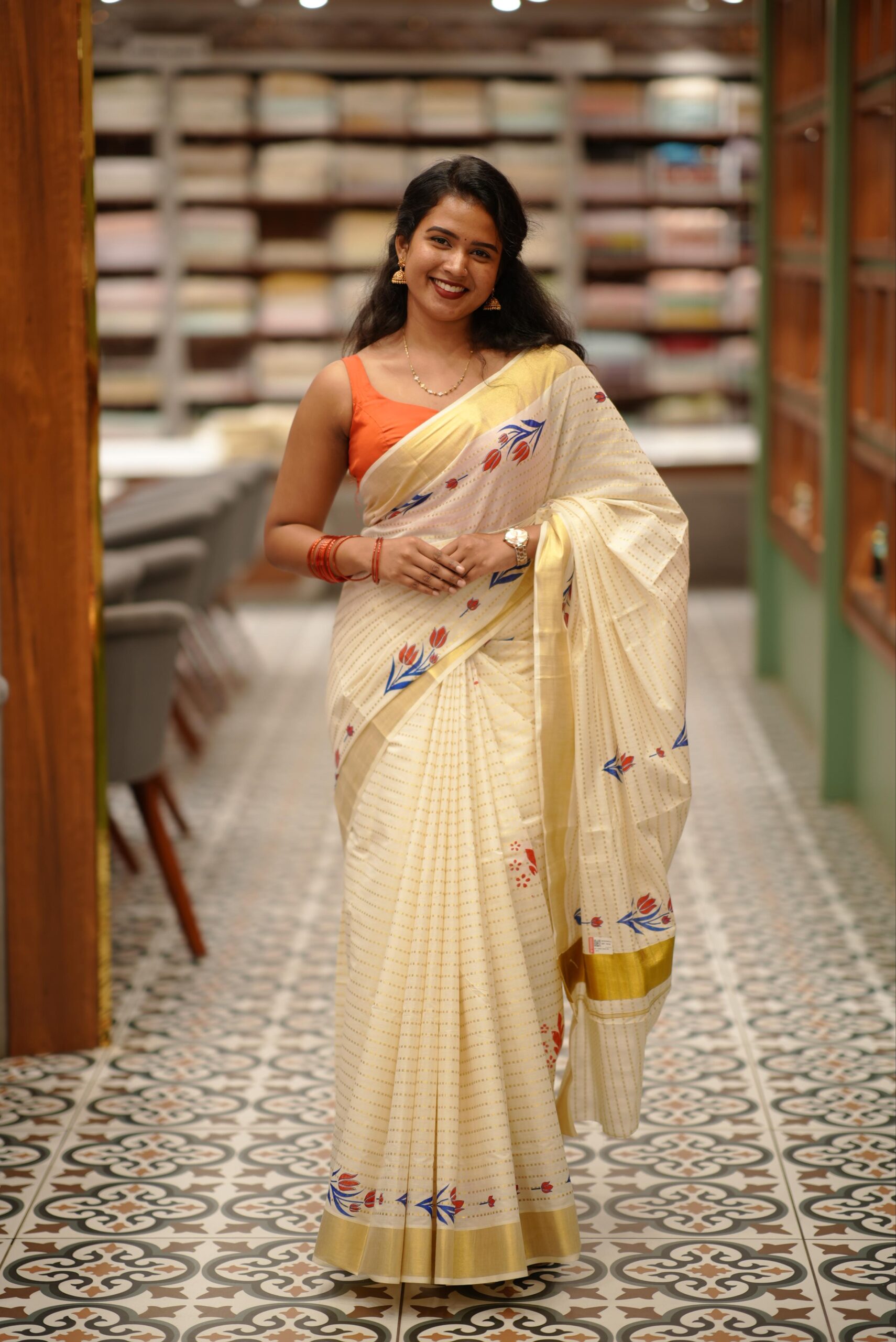 Cotton Fabric Set Saree M1550
