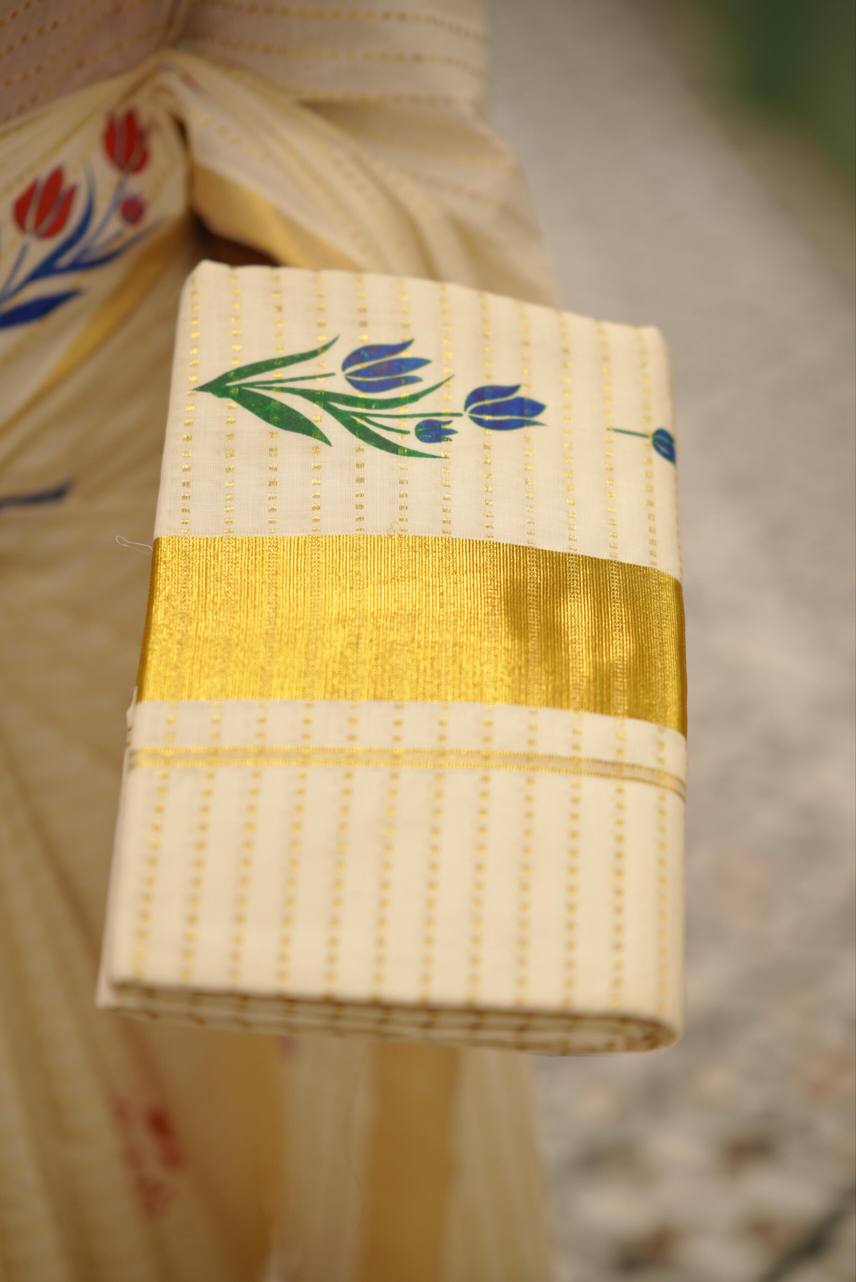 Cotton Fabric Set Saree M1550 - Image 5