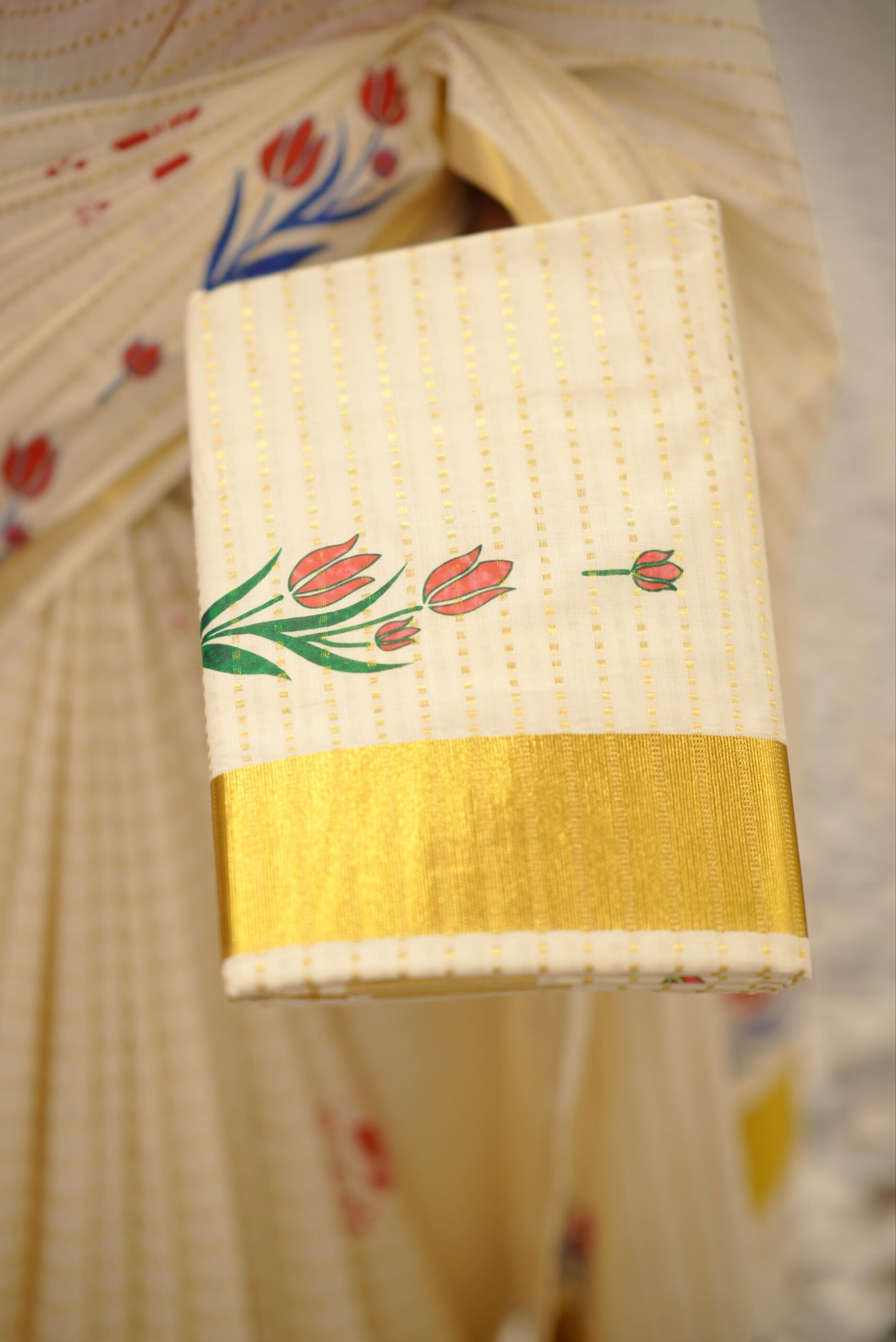 Cotton Fabric Set Saree M1550 - Image 4