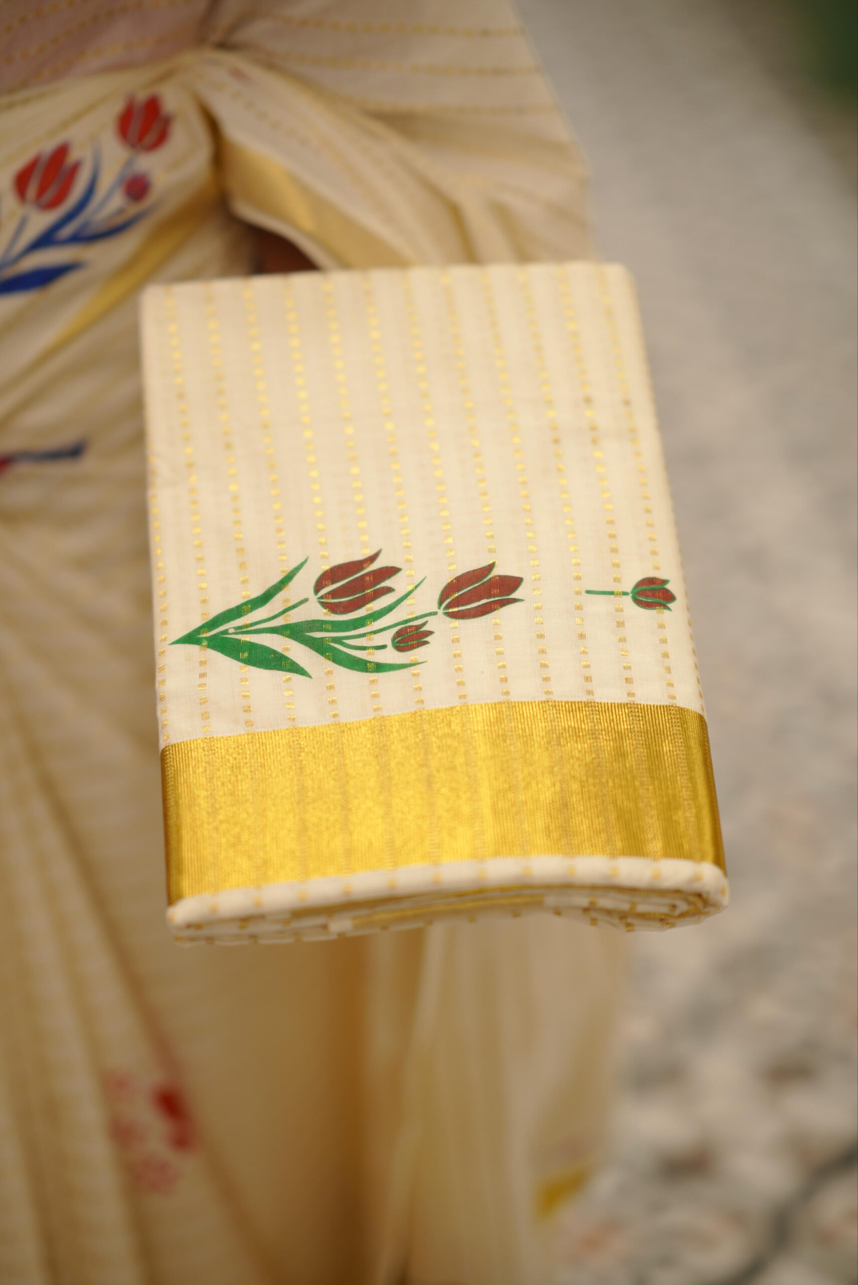 Cotton Fabric Set Saree M1550 - Image 3
