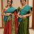 Traditional Dancing Motif peacock Blue