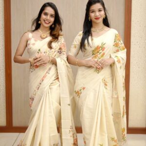 Tissue Floral Saree M1585