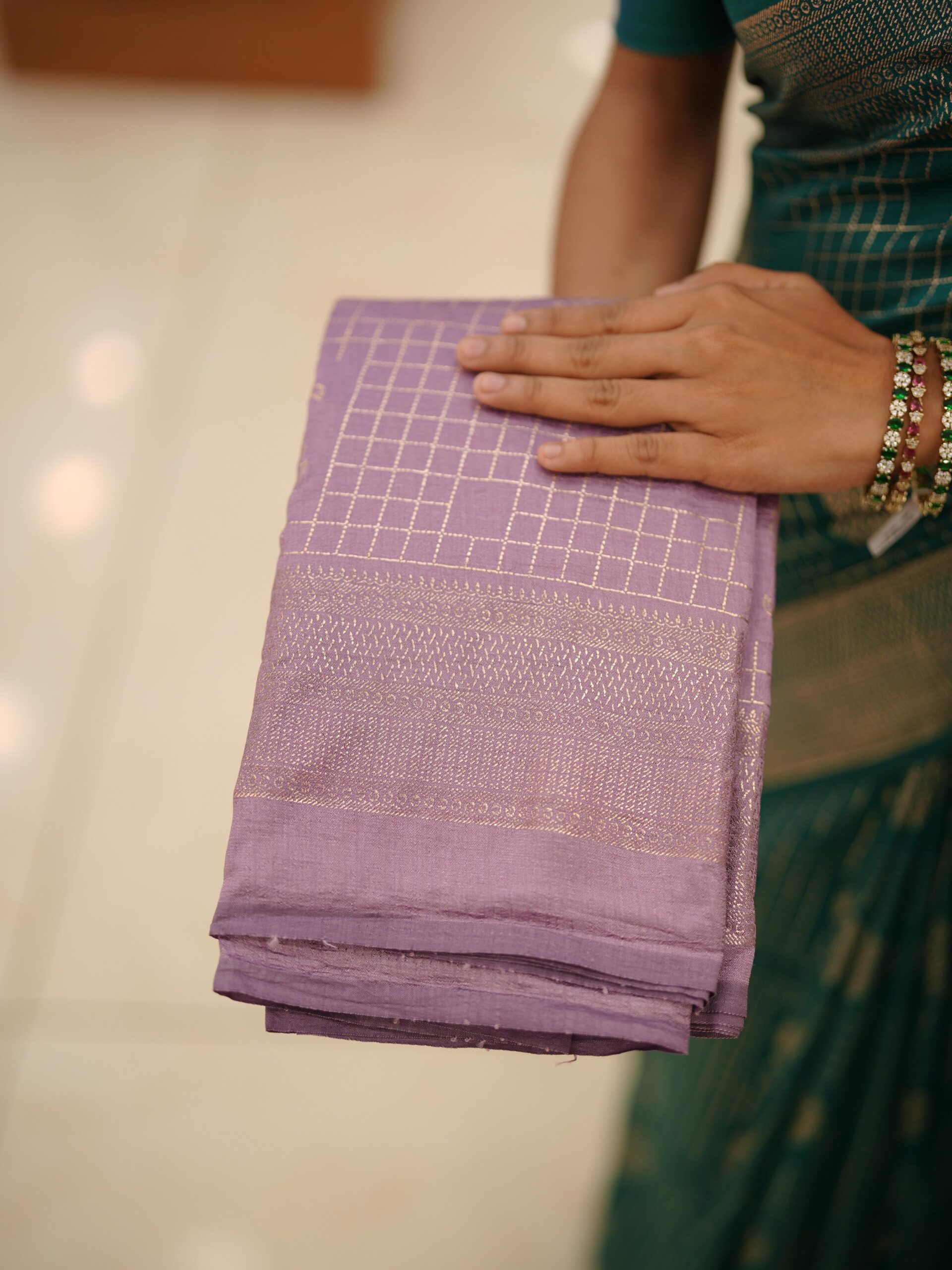 Check Pattern Saree M1578 - Image 13