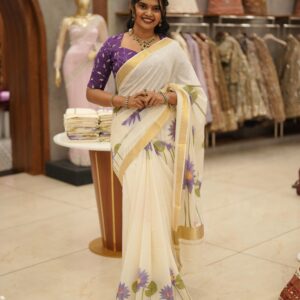 Aambal Violet Print M1580
