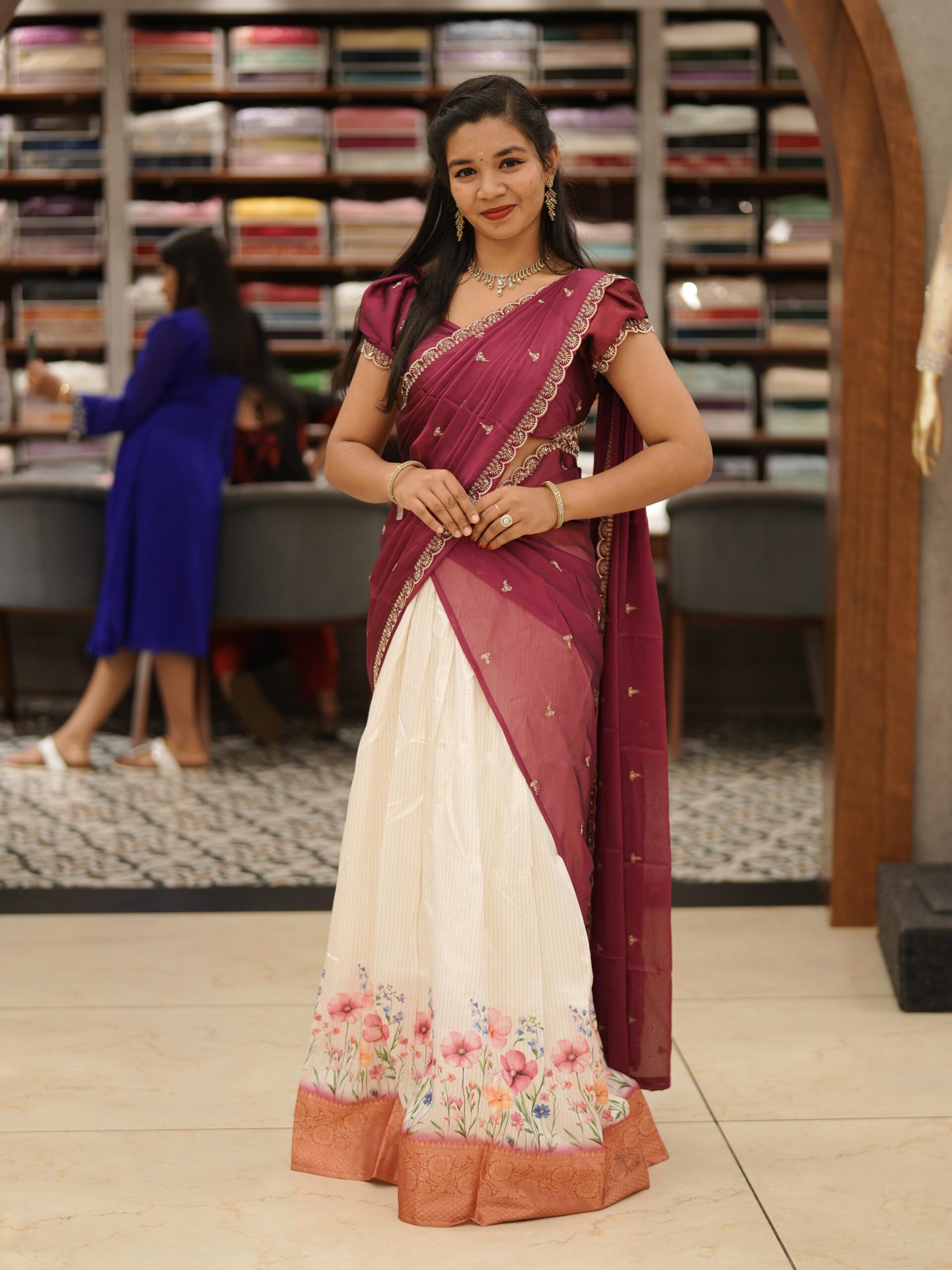Floral Set Dhavani M1590 - Image 2