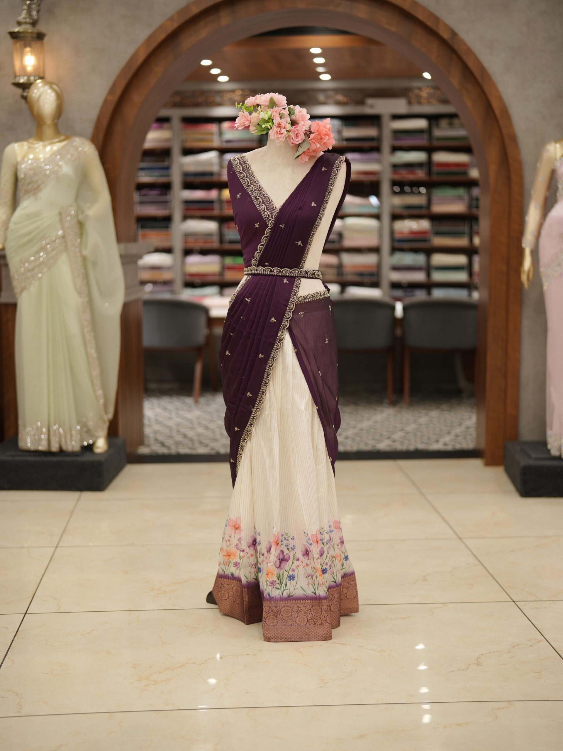 Floral Set Dhavani M1590 - Image 6