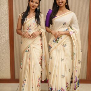 Printed Tissue Saree M1598