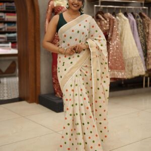 Polka Dots Saree M1602