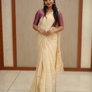 Chanderi Stripes Saree M1603