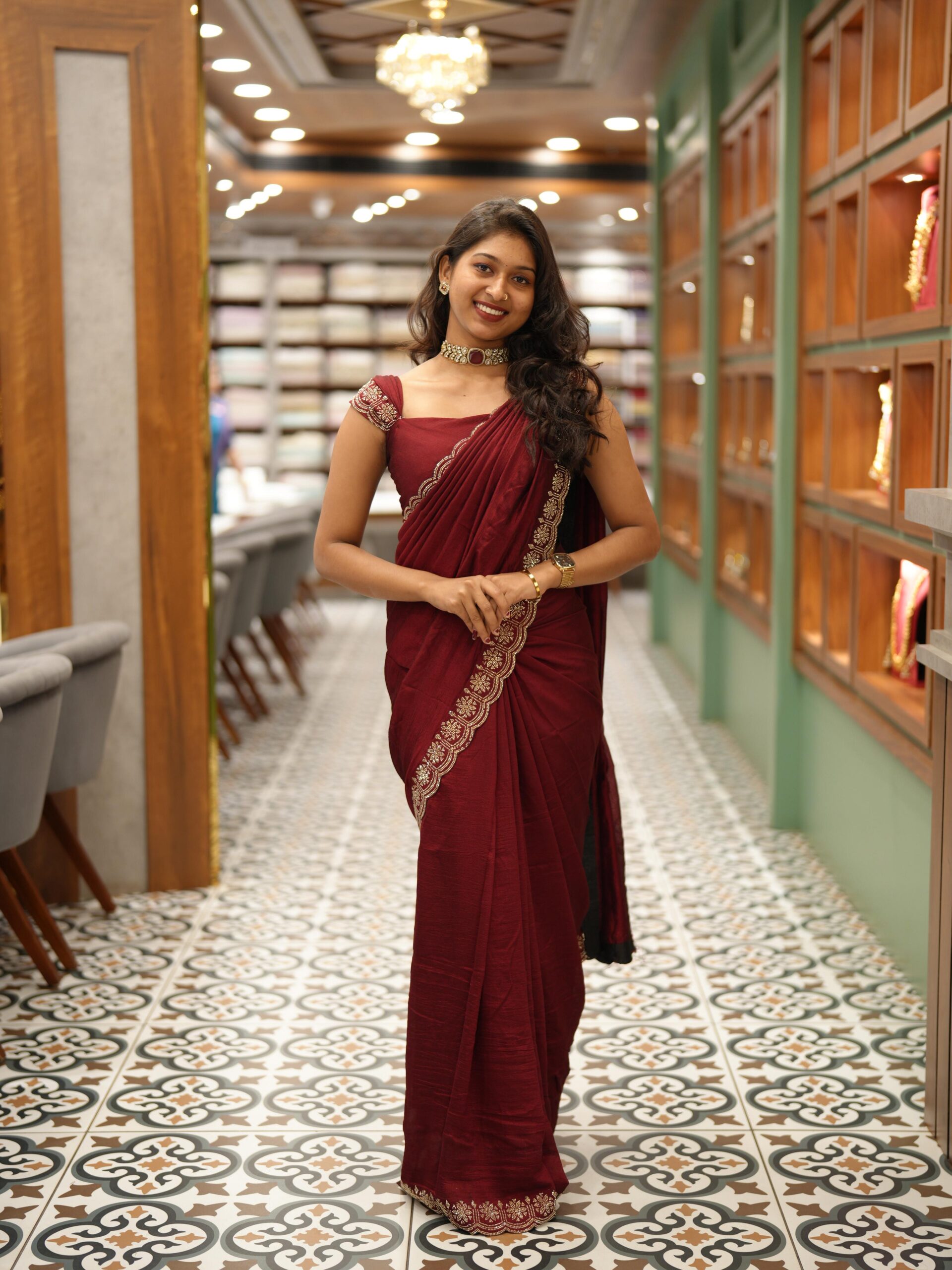 Badri Silk Saree M1608 - Image 5