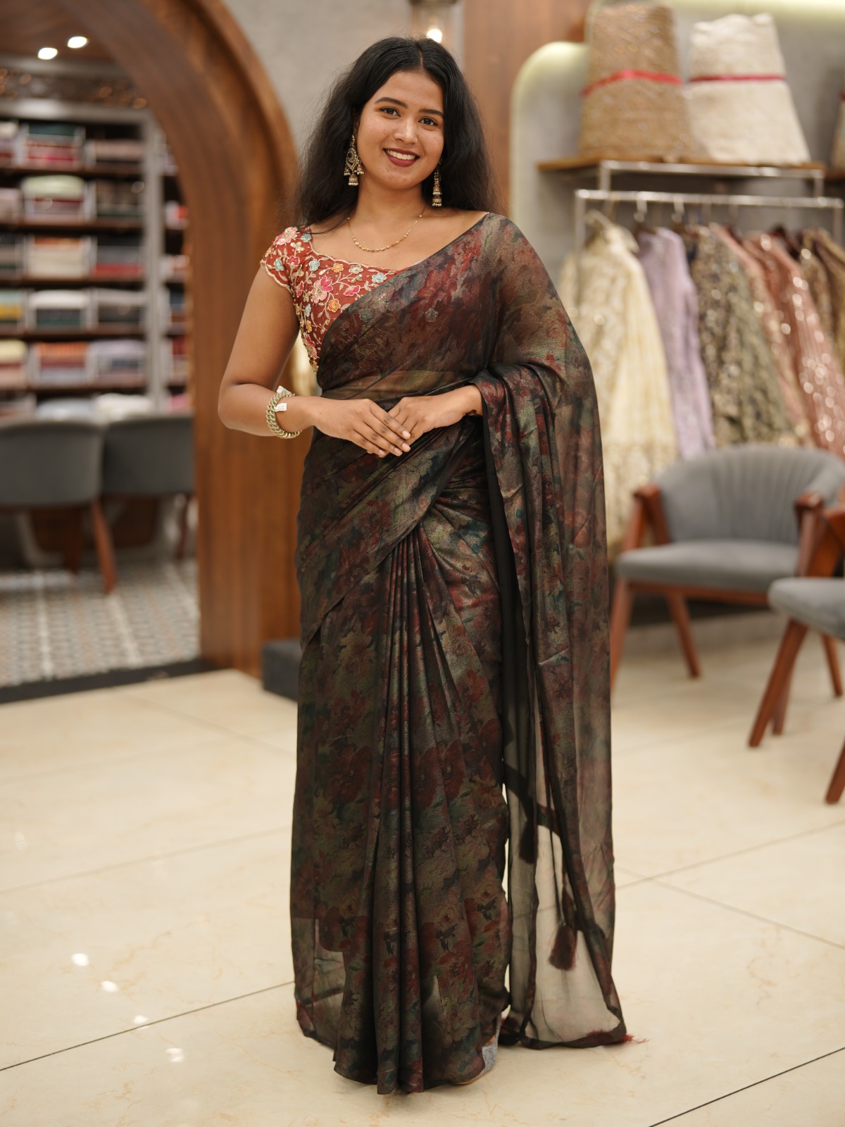 GEORGETTE SAREE M1637 - Image 3