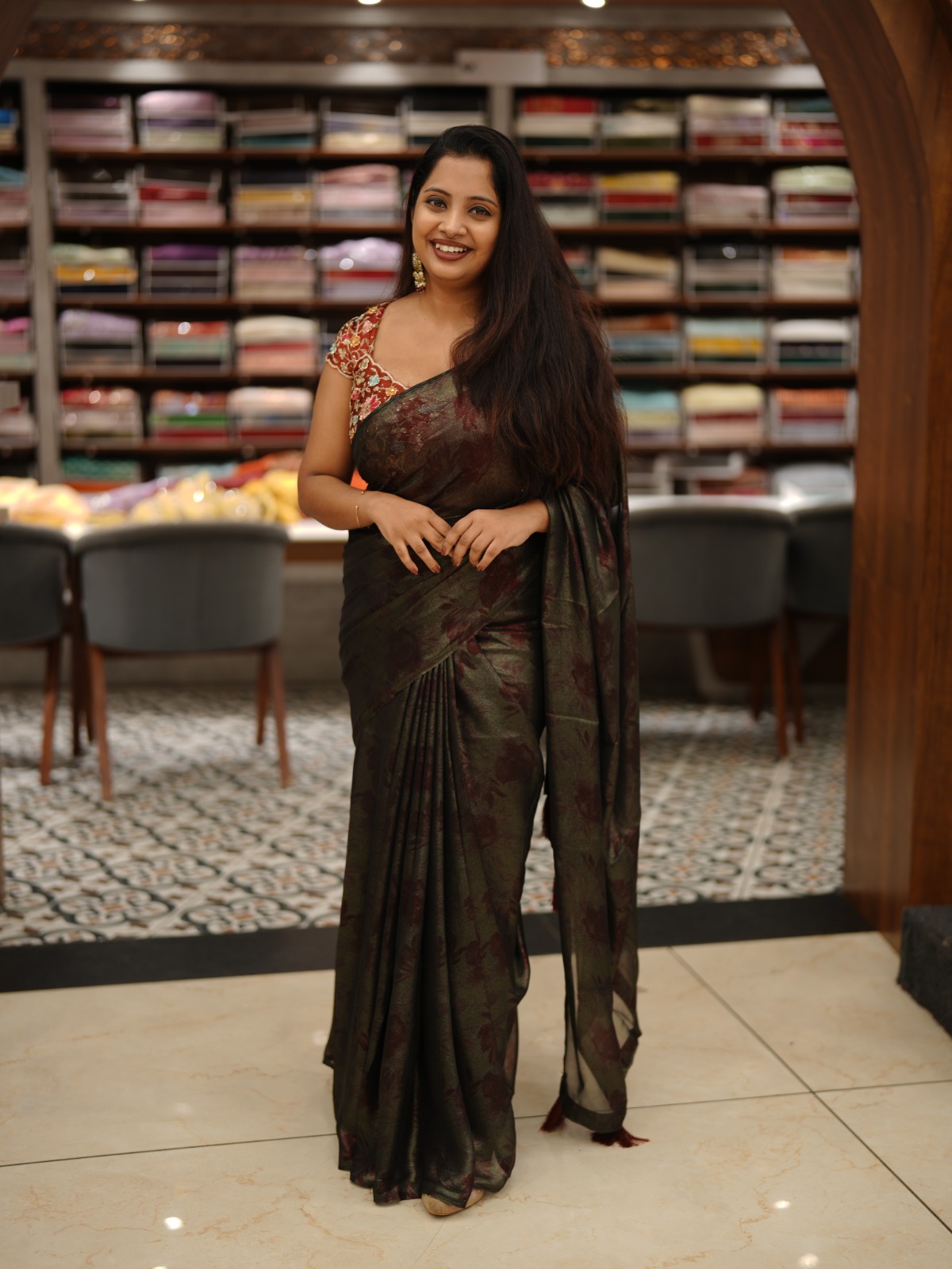 GEORGETTE SAREE M1637 - Image 2