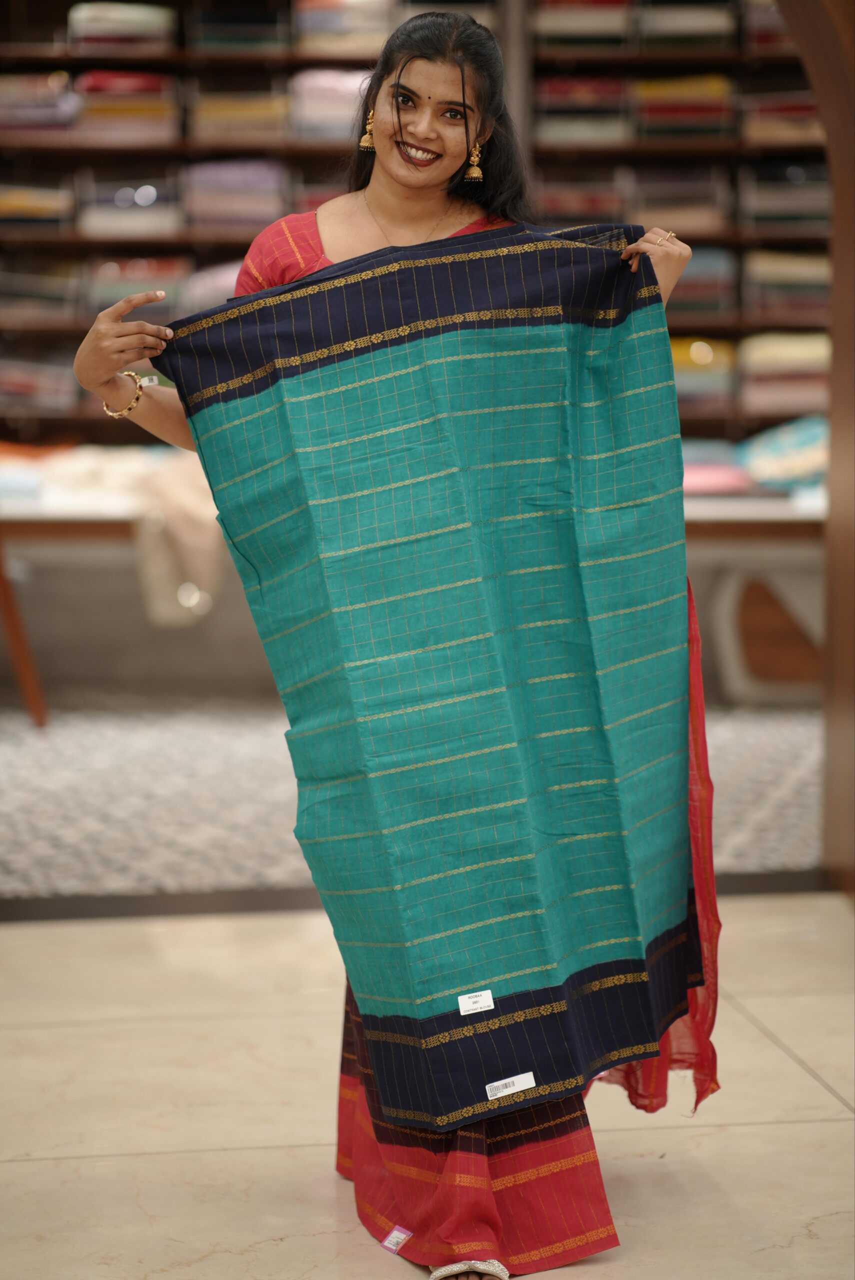 Cotton saree M1629 - Image 3