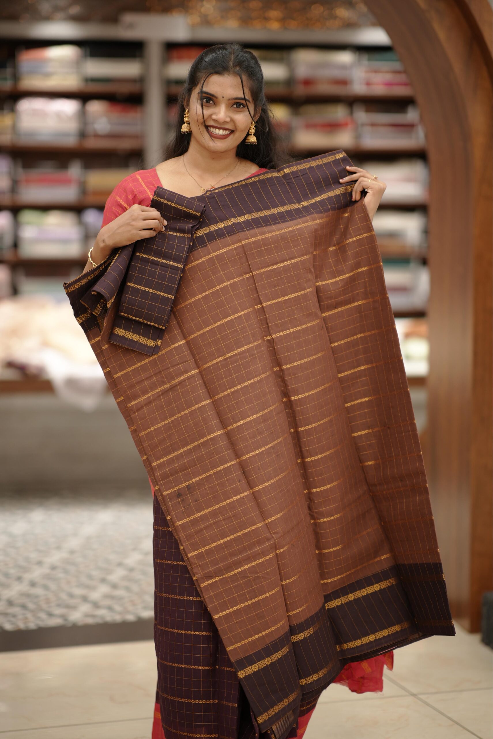 Cotton saree M1629 - Image 5