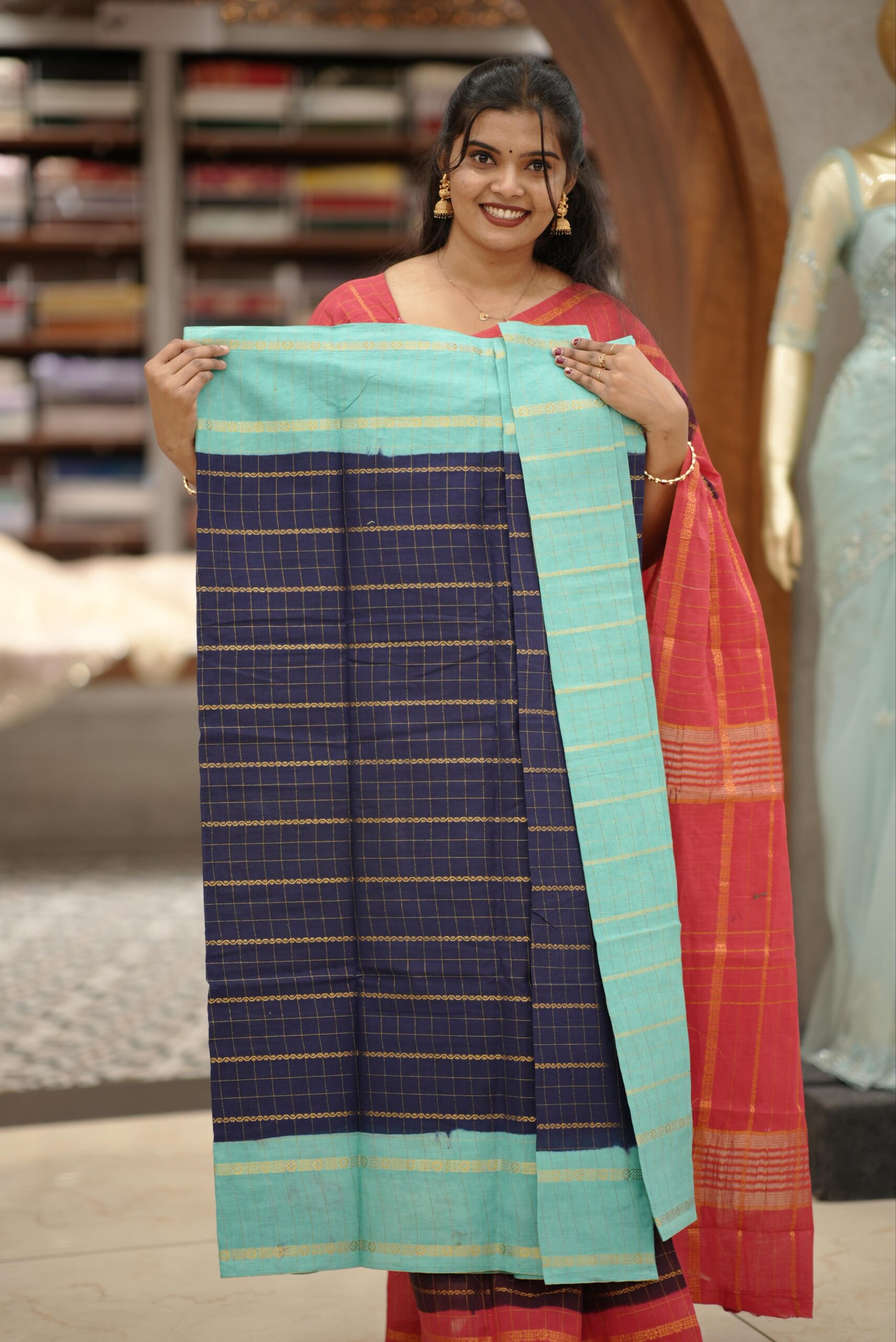 Cotton saree M1629 - Image 6