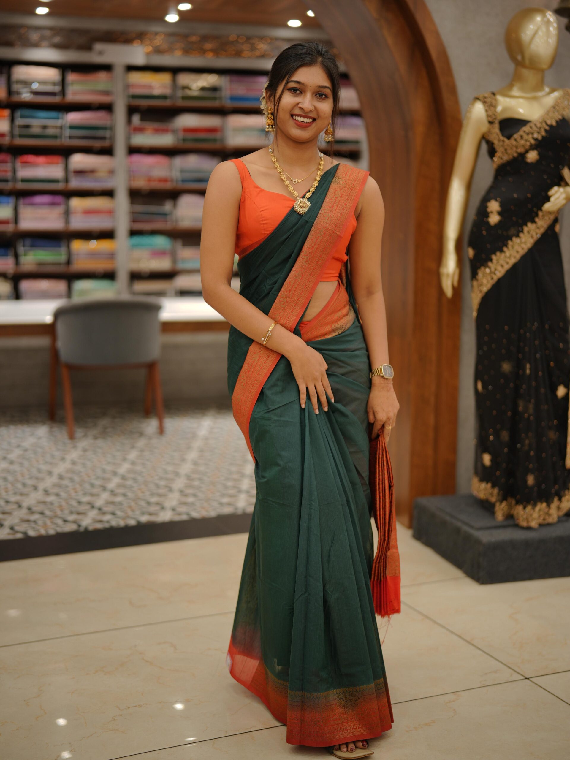 Chanderi Saree M1681 - Image 6