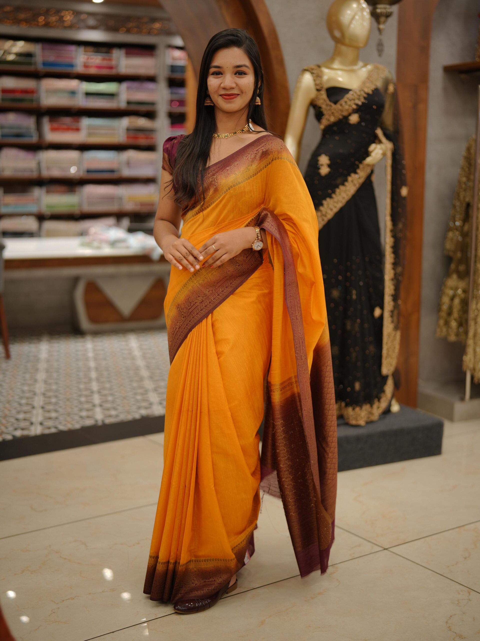 Chanderi Saree M1681 - Image 2