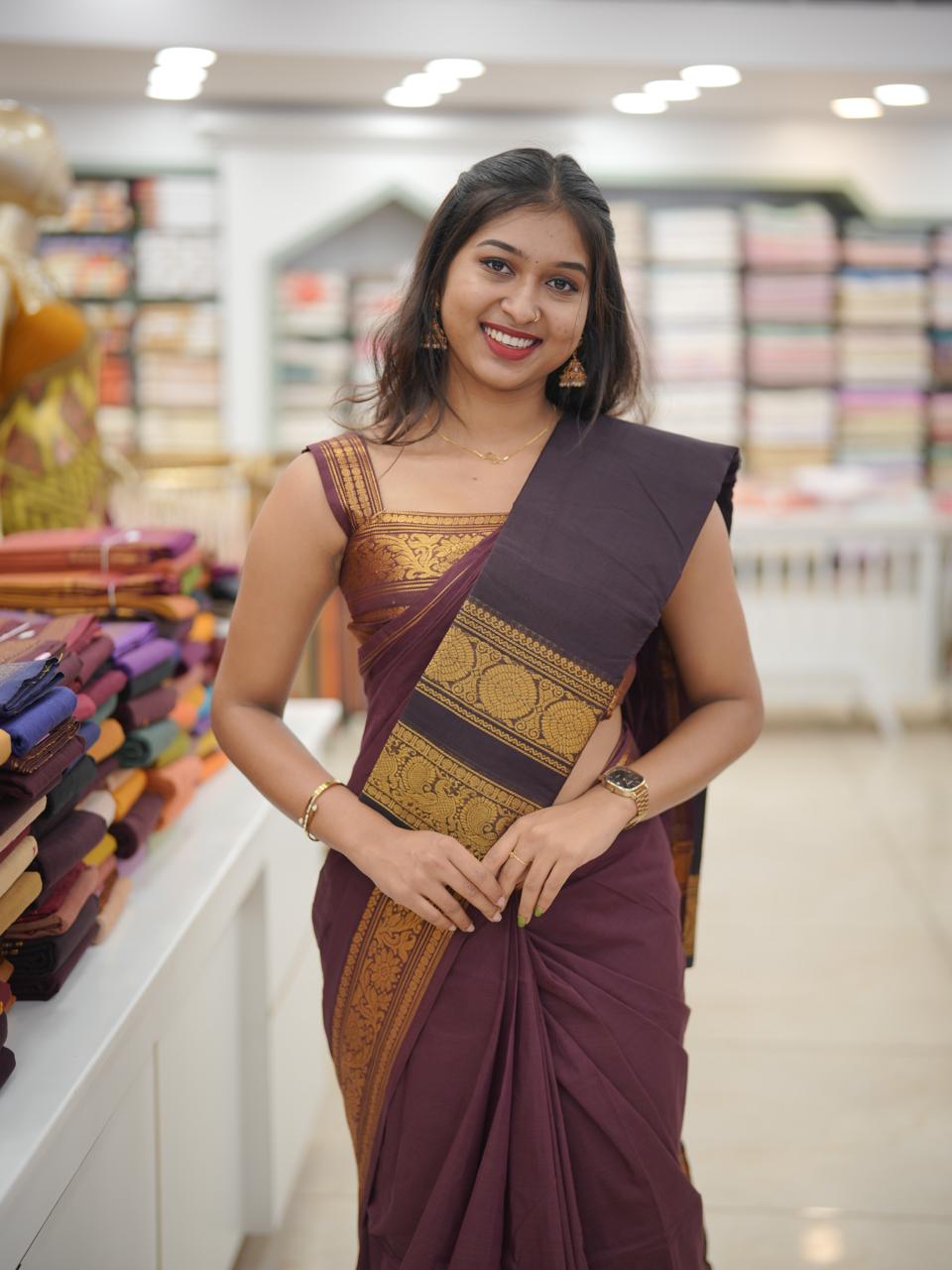 KANCHI COTTON SAREE M1706 - Image 7