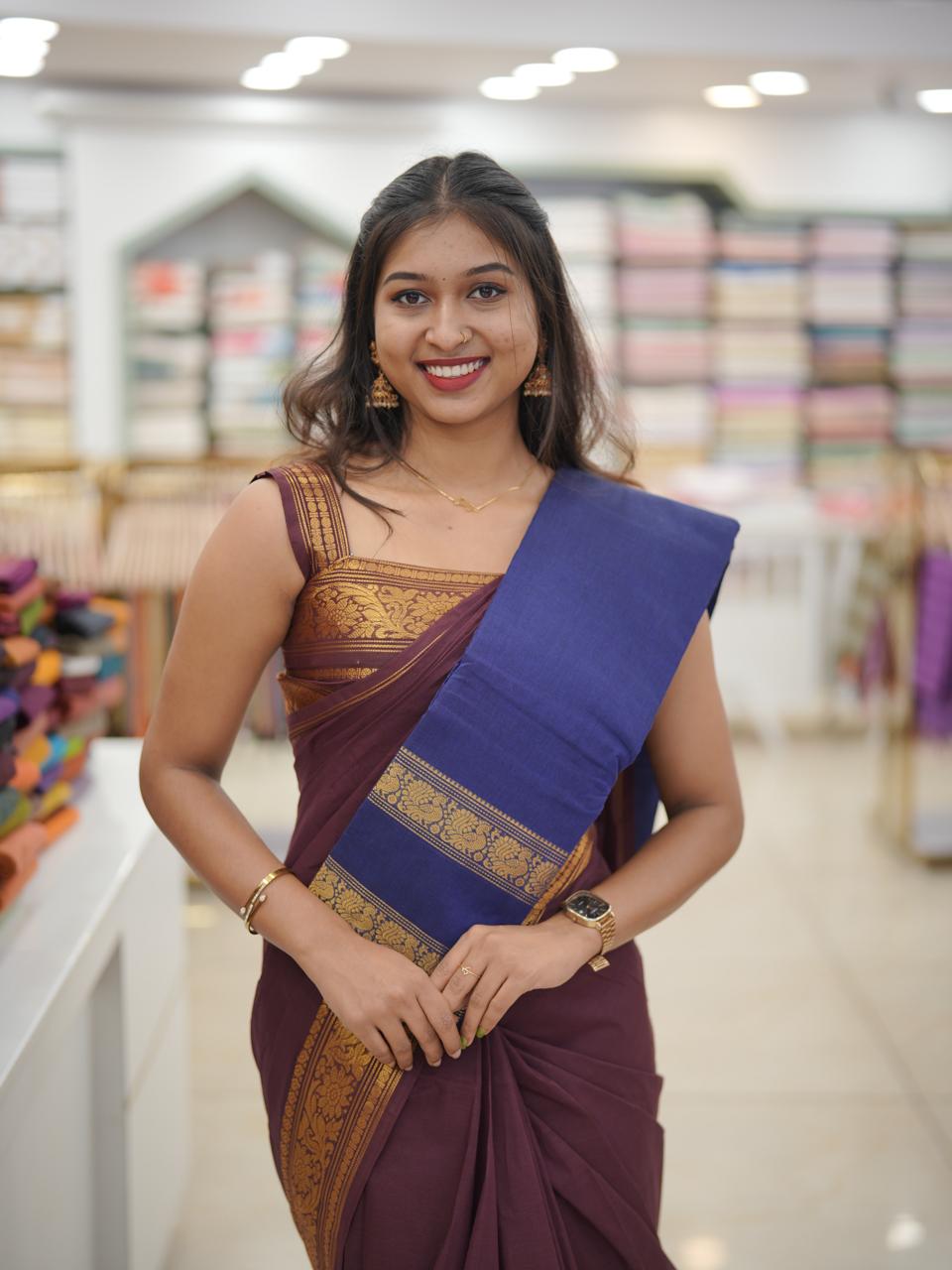 KANCHI COTTON SAREE M1706 - Image 5