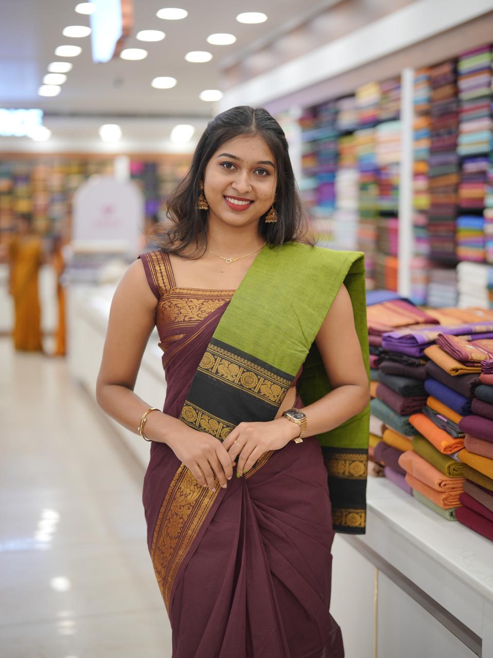 KANCHI COTTON SAREE M1706 - Image 4