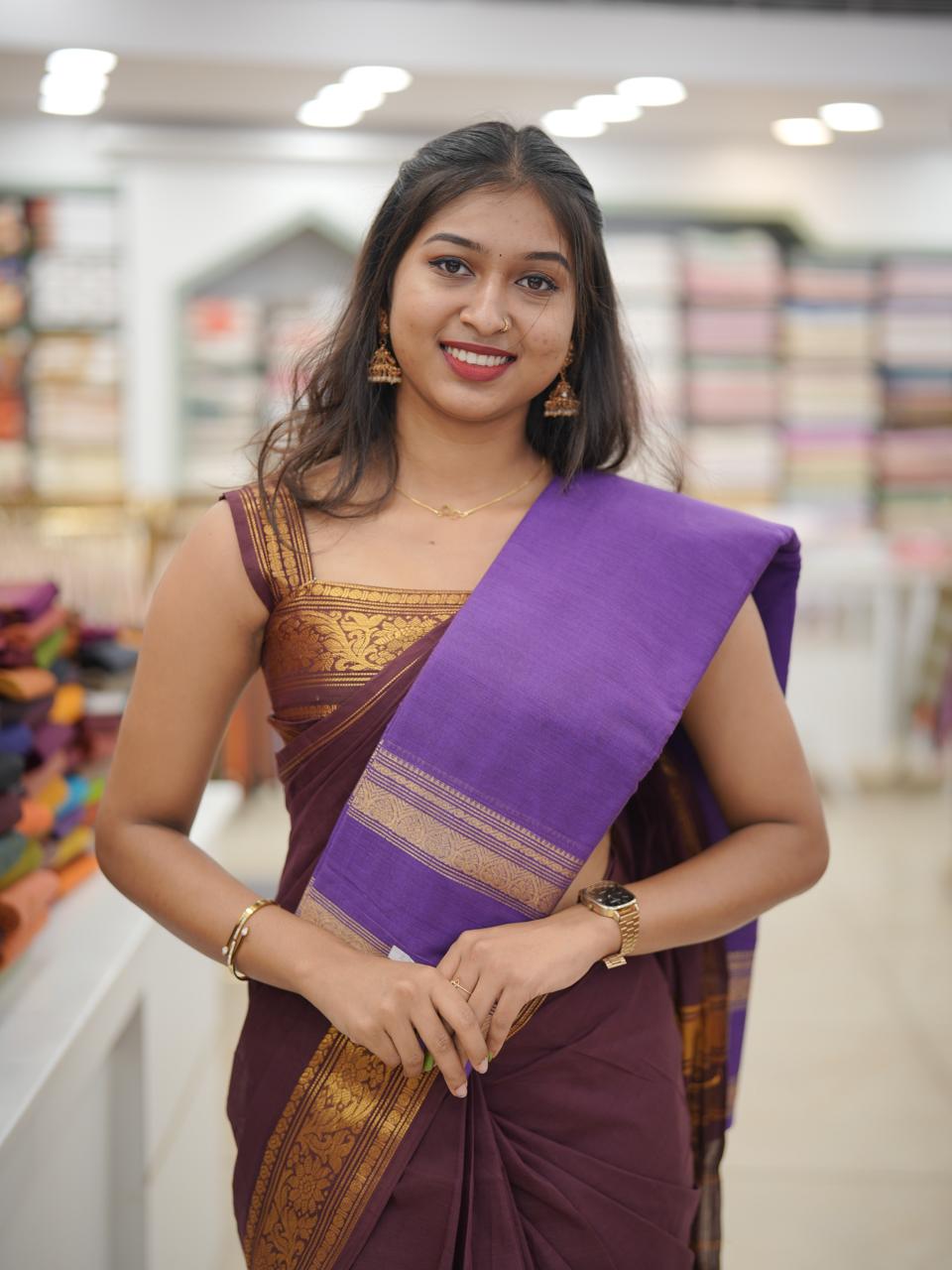 KANCHI COTTON SAREE M1706 - Image 3