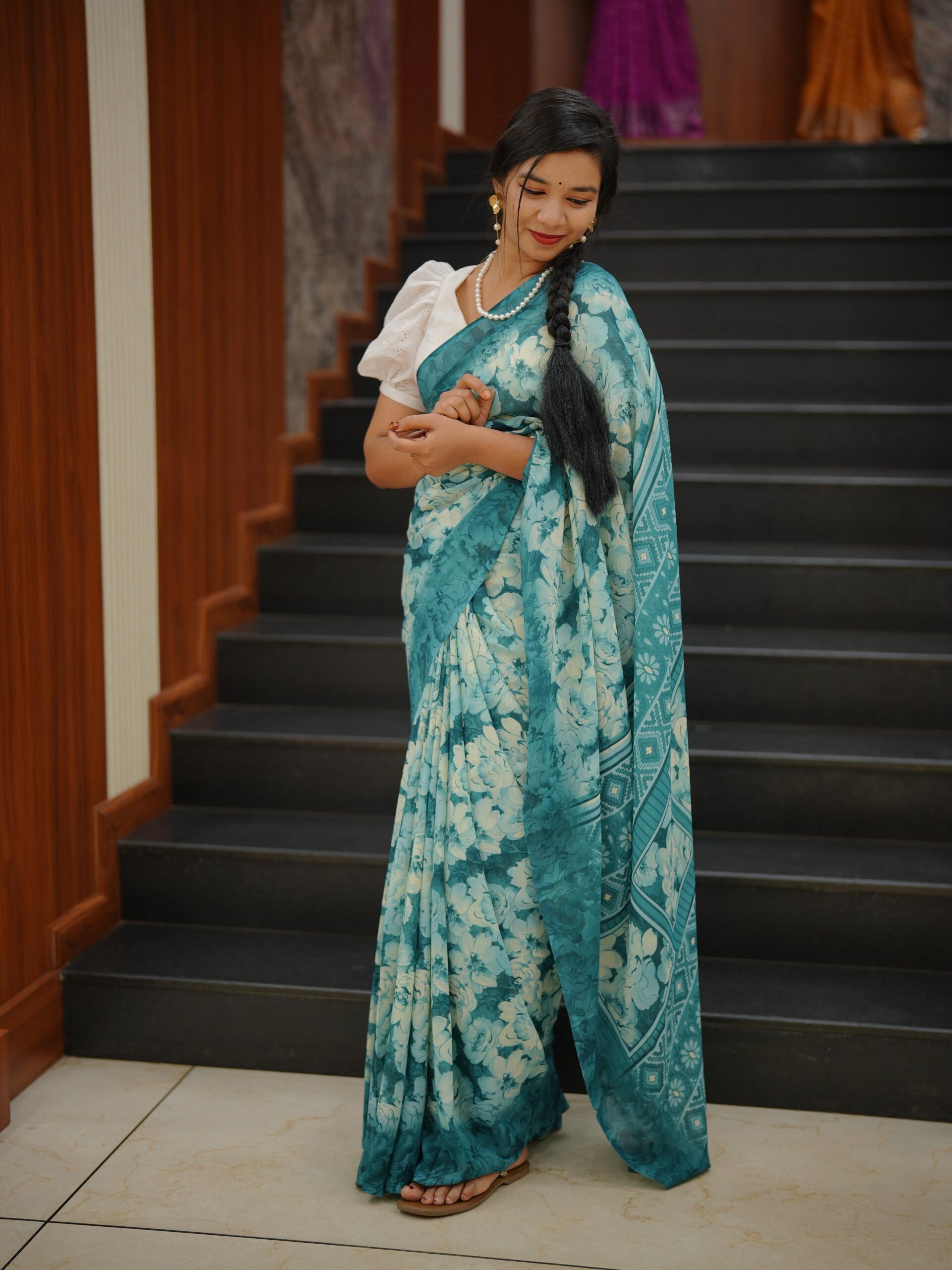 80's Saree M1714 - Image 4
