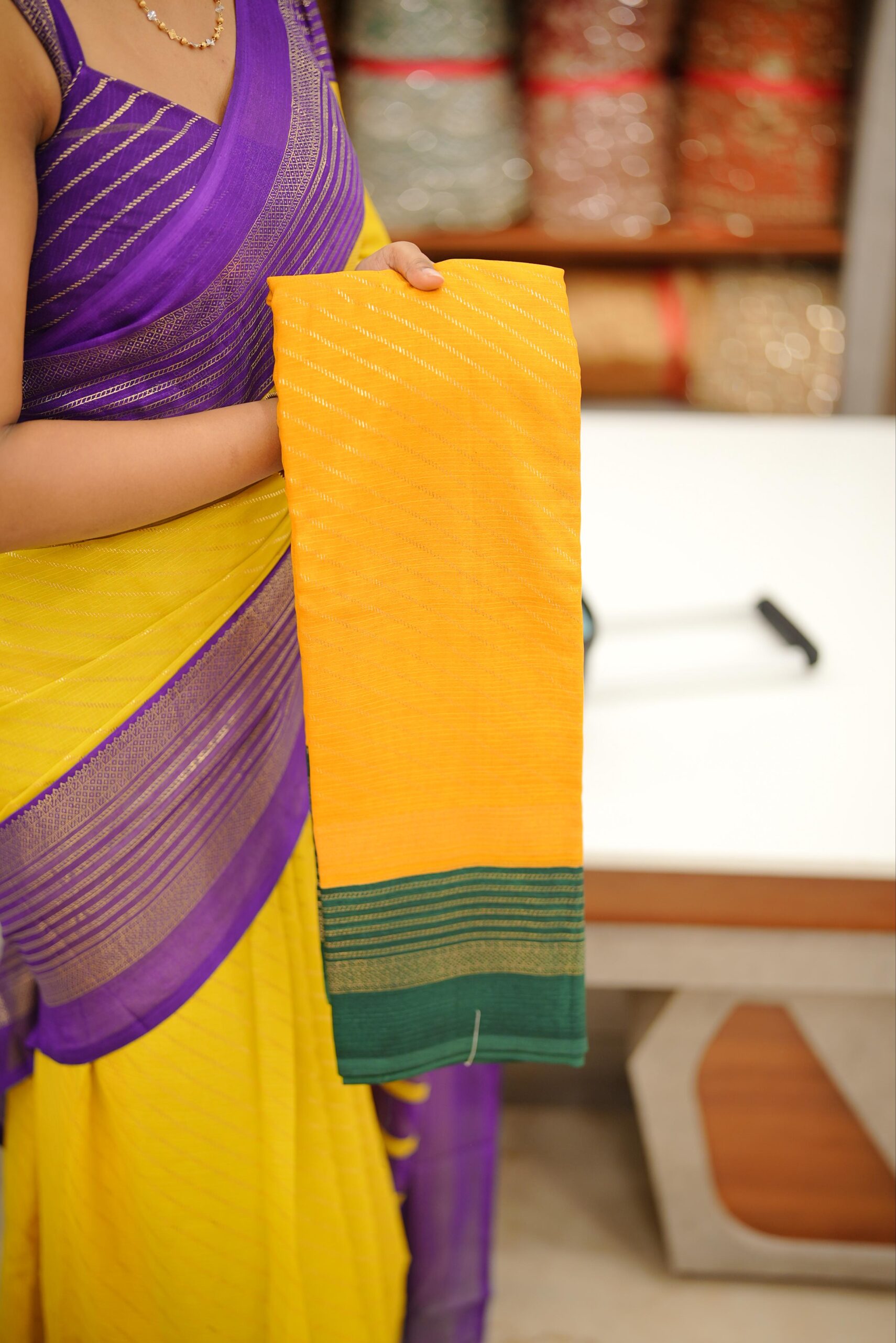 Georgette saree M1733 - Image 6