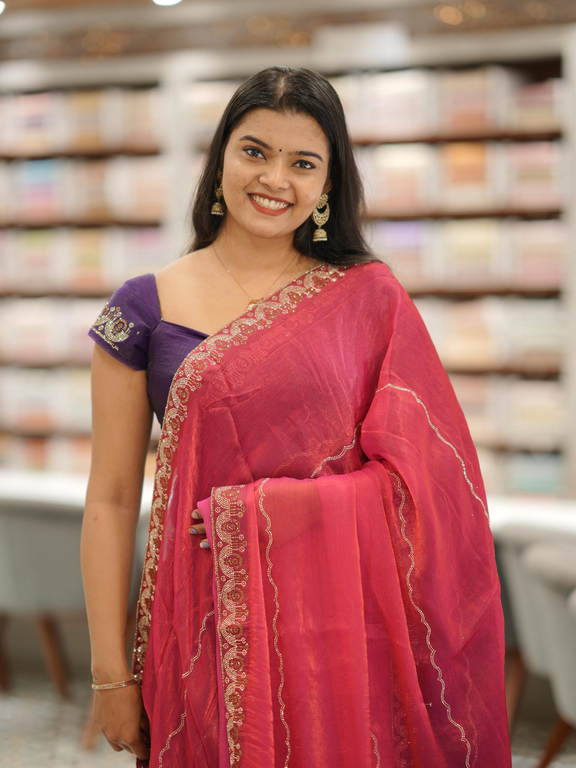 Shimmer Fanct Saree M1751 - Image 3