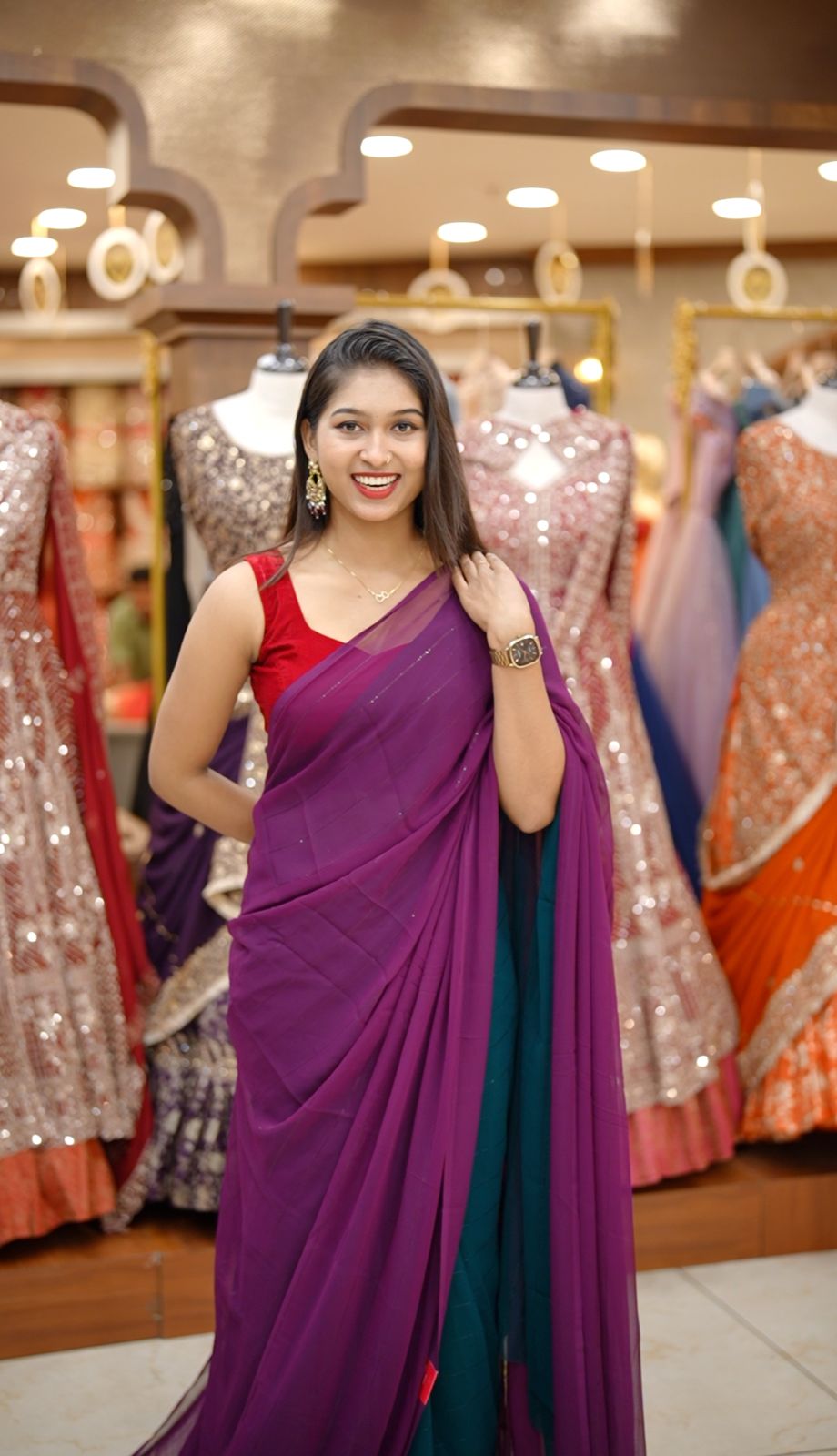Georgette Saree M1765 - Image 2