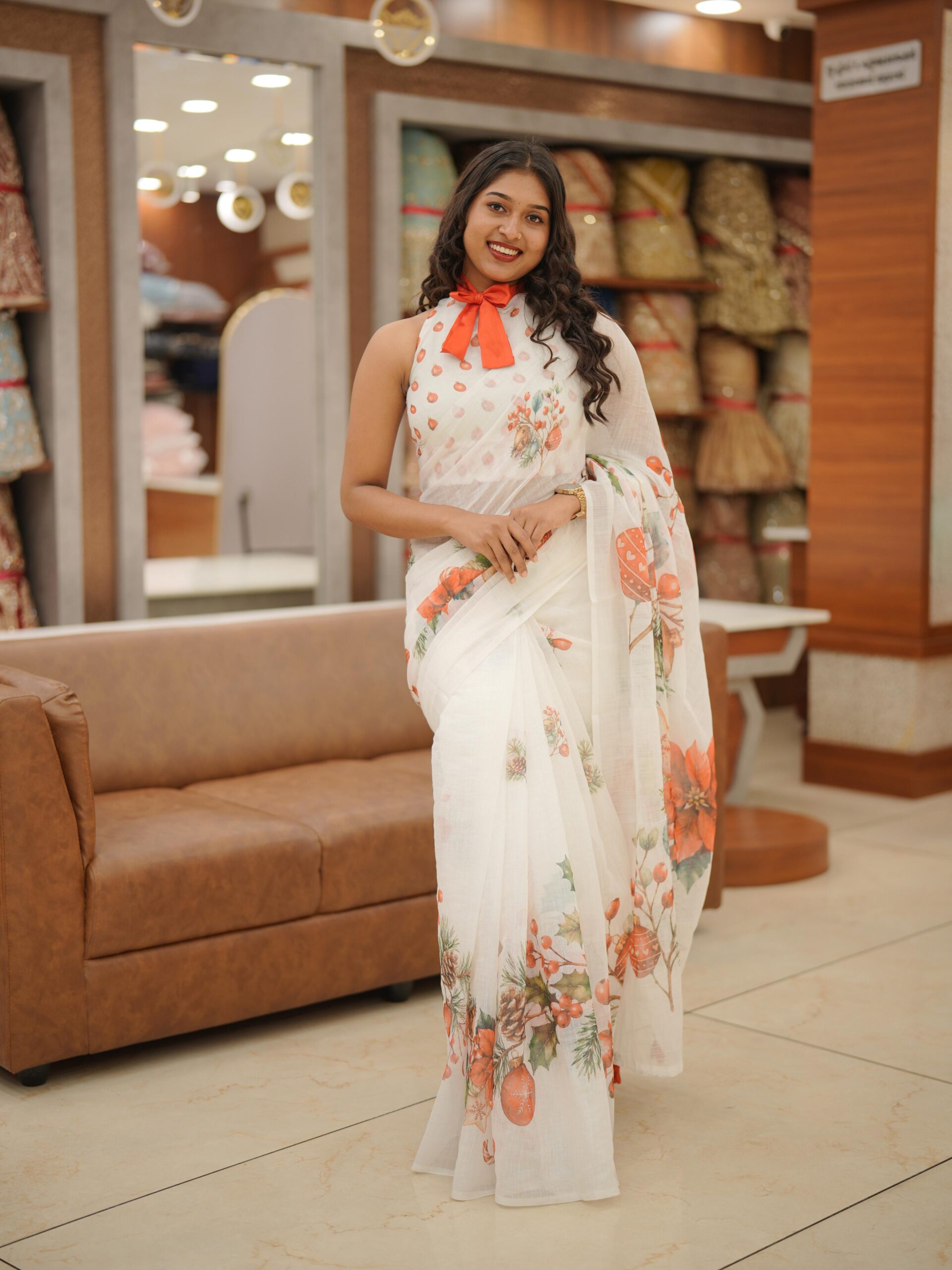 Linen Saree M1812